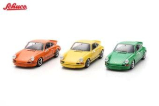 SET 3x Porsche 911 2.7 RS 1973 orange/yellow/green 1:43 Schuco