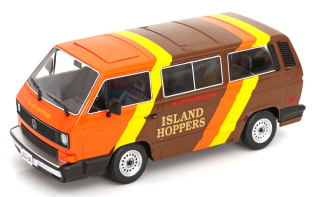 Volkswagen Vanagon GL T3 Typ 2 *Island Hoppers* TV Series Magnum 1984 brown/orange/yellow 1:18 KK Scale
