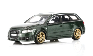 Audi A4 RS4 Avant Station Wagon 2005 deep green metallic 1:64 Motorhelix