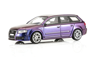 Audi A4 RS4 Avant Station Wagon 2005 purple metallic 1:64 Motorhelix
