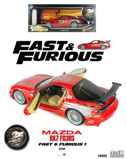 Mazda RX7 FD3RS Fast & Furious 1 Dom 1:18 Solido