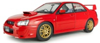 Subaru Impreza WRX STI 2004 flame red 1:18 Solido