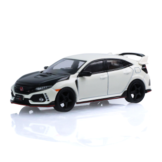 Honda Civic Type R (FK8) 2018 With Custom Wheels *Tokyo Torque Series 10* championship white 1:64 Greenlight