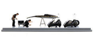 Set: Lotus JPS Sinclair C5 Scooter 1:43 Spark