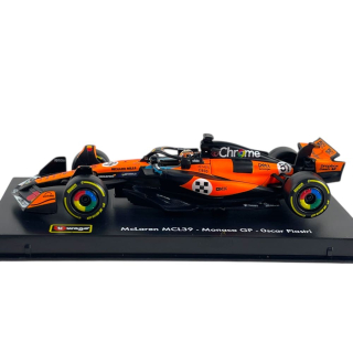 McLaren MCL39 #81 Oscar Piastri Monaco GP 2025 with Helmet 1:43 Bburago