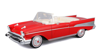 Chevrolet Bel Air Cabriolet 1957 red 1:18 Maisto
