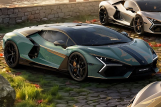 Lamborghini Revuelto Impavido verde campus/nero noctis 1:43 Look Smart Models