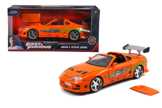 Brian's Toyota Supra 1995 Fast & Furious orange 1:24 Jada Toys