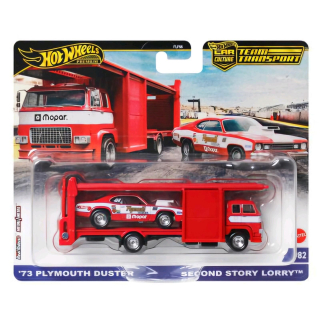 Plymouth Duster '73 & Second Story Lorry *Team Transport #82* 1:64 HotWheels
