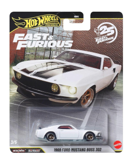 Ford Mustang Boss 302 1969 *Fast & Furious* white 1:64 HotWheels