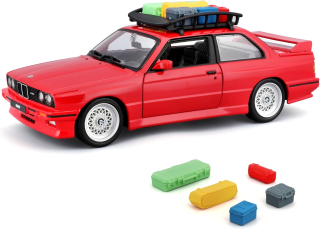 BMW M3 + Roof Rack red 1:24 Bburago