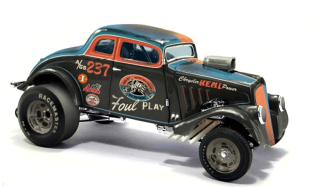 Gasser *Foul Play* Busted Knuckle Garage 1933 blue/red 1:18 Acme Diecast