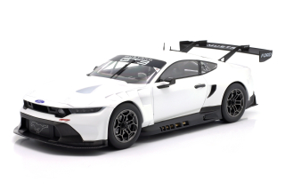 Ford Mustang GT3 Racing Spec Plain Body Version 2024 white 1:18 Ixo Models
