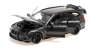 BMW M3 Touring 2024 gravit grey metallic/black wheels/black interior 1:18 Minichamps