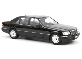 Mercedes-Benz S600 1997 black metallic 1:18 Norev