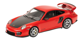 Porsche 911 (997.2) GT2 RS 2010 red/silver wheels 1:64 Minichamps