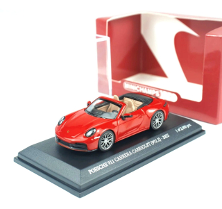 Porsche 911 (992.2) Carrera Cabriolet 2025 red 1:64 Minichamps
