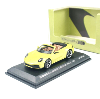 Porsche 911 (992.2) Carrera Cabriolet 2025 yellow metallic 1:64 Minichamps