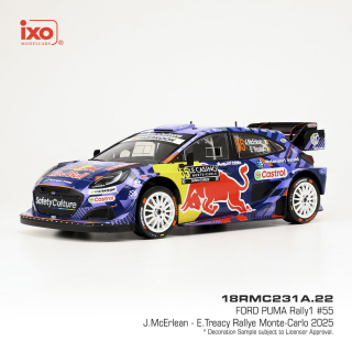 Ford Puma Rally1 #55 J.McErLean/E.Treacy Rally Monte-Carlo 2025 1:18 Ixo Models