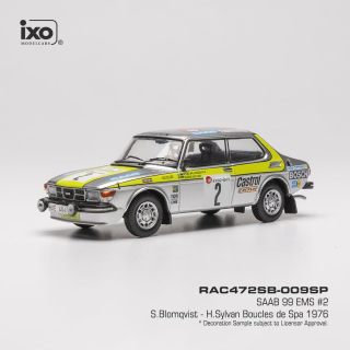 Saab 99 EMS # 2 Blomqvist/Sylvan Winner Rally Boucles de Spa 1976 1:43 Ixo Models