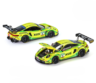 Porsche 911 GT3 R Manthey EMA #91 T.Preining DTM 2025 yellow/green 1:64 Trends Hobby