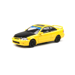 Honda Civic Si Coupe EM1 LHD 1999 carbon/yellow 1:64 Para64