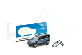 Land Rover Defender 110 2020 With Roof Pack blue/black 1:64 GCD