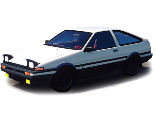 Toyota Sprinter Trueno (AE86) 1983 black/white 1:64 Ixo America