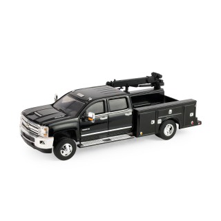 Chevrolet Silverado 3500 Dually Crane Truck 2016 *Dually Drivers Series 17* black 1:64 Greenlight