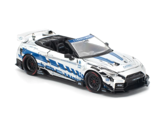 LB-Works 35 Final Edition silver/blue chrome 1:64 Pop Race Limited