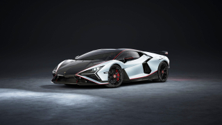 Lamborghini Revuelto SV 2026 azzurro tethys with black/red livery 1:43 Looksmart