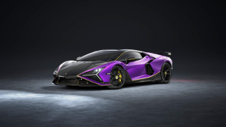 Lamborghini Revuelto SV 2026 viola pasifae with black/yellow livery 1:43 Looksmart
