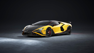 Lamborghini Revuelto SV 2026 giallo with black/red livery 1:43 Looksmart