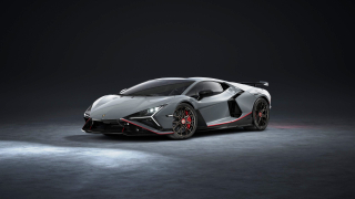 Lamborghini Revuelto SV 2026 grigio telesto with red/black livery 1:43 Looksmart