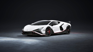 Lamborghini Revuelto SV 2026 bianco siderale with red/black livery 1:43 Looksmart