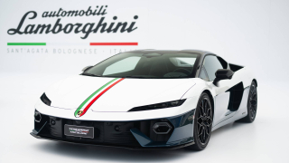 Lamborghini Temerario bianco monocerus/blu marinus with italian stripe 1:43 Look Smart Models