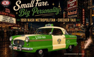 Nash Metropolitan Checker Taxi 1959 green/cream 1:18 Acme Diecast