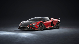 Lamborghini Revuelto SV 2026 rosso efesto with black/bronze livery 1:18 MR Collection