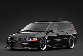 Mitsubishi Lancer Evolution Wagon MR CT9W black 1:18 Ignition Model