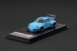 Porsche RWB 993 light blue 1:64 Ignition Model