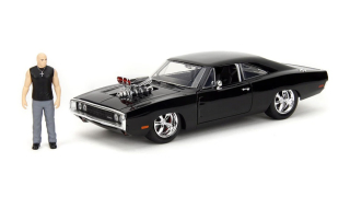 Doms Dodge Charger & Toretto Figurine Fast & Furious 1970 1:24 Jada Toys