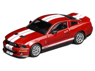 Ford Mustang Shelby GT500 2007 Torch Red with White Stripes 1:64 Motorhelix x Greenlight