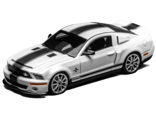 Ford Mustang Shelby GT500 2007 Super Snake Performance White with Matt Black Stripes 1:64 Motorhelix x Greenlight