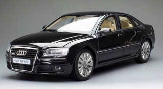 Audi A8 D3 6.0L W12 2008 black 1:18 Sun Star
