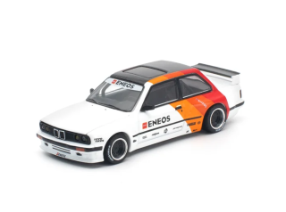 BMW E30 Pandem white/orange/red 1:64 Pop Race Limited