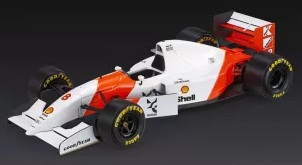 McLaren F1 MP4/8 Ford #8 A.Senna Winner Monaco GP 1993 with Pilot Figure 1:18 GP Replicas