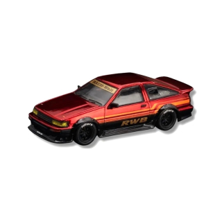 Toyota RWB AE86 Vintage *Poprace x Tokyo Station* red chrome 1:64 Pop Race Limited