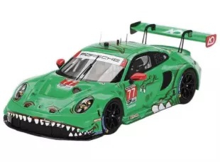Porsche 911 992 GT3 R 4.2L Team AO Racing #77 Bachler/ Heinrich/ Picariello Winner GTD IMSA 12H Sebring 2025 1:24 Bburago