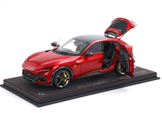 Ferrari Purosangue Rosso Magma with yellow stripes 1:18 B.B.R.