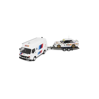 Rally Set Volkswagen LT + Trailer + BMW M3 Gr.A #5 A. Vatanen Rally 1000 Lakes 1988 1:18 OttOmobile